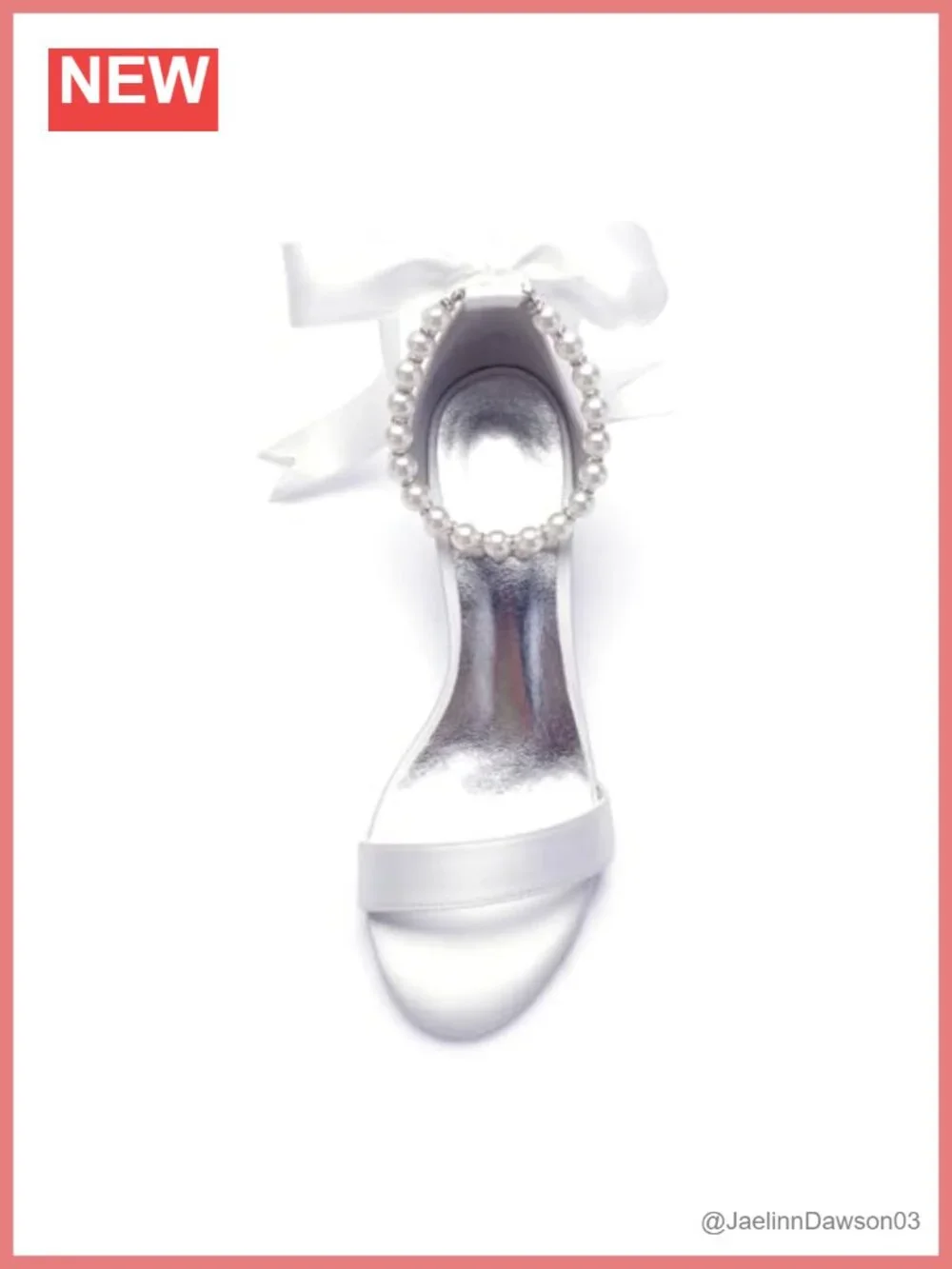 Women's Low Block Heel Sandals Peep Toe Ankle Strap Pearl Wedding Dress Shoes